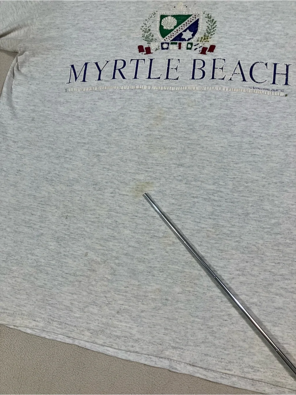 🔥Vtg 90s Myrtle Beach Single Stitch Graphic T-Shirt Jerzees Made in USA Large 🔥